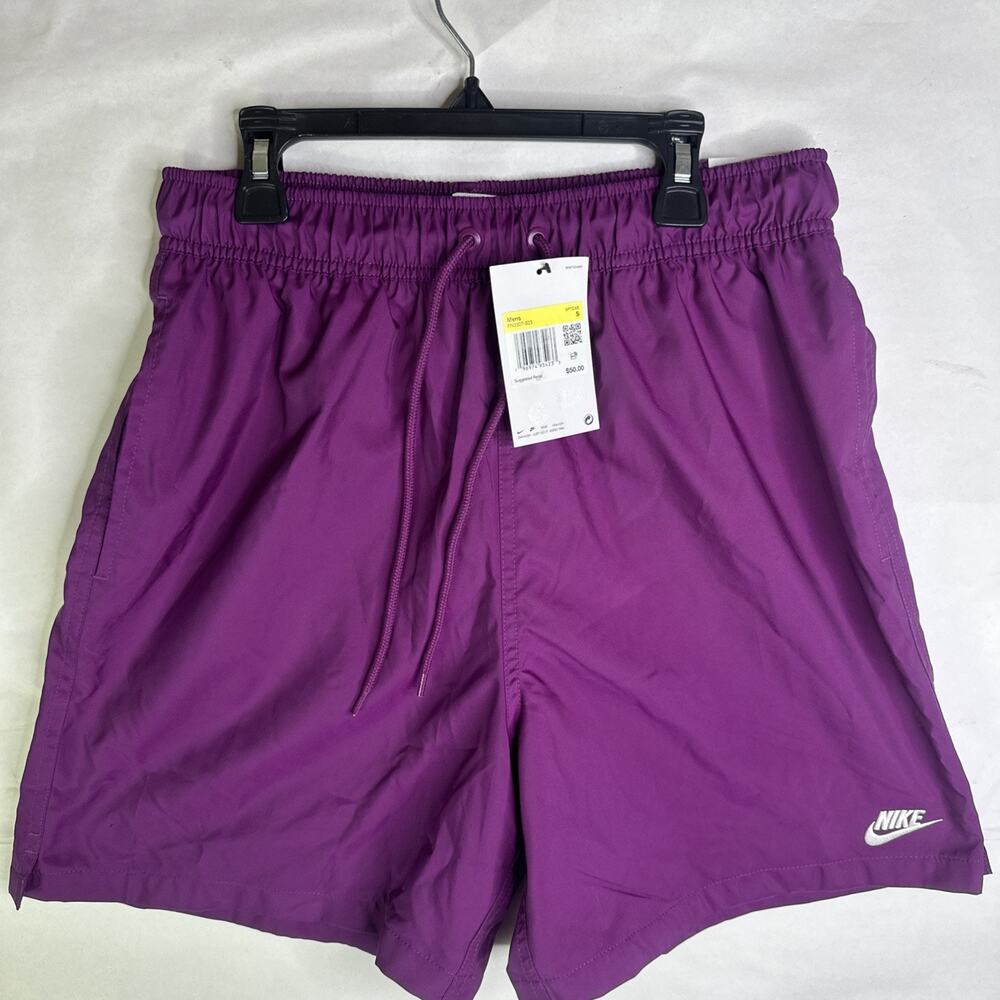Nike Flow Shorts Size Small Mens Purple Woven 6" $50